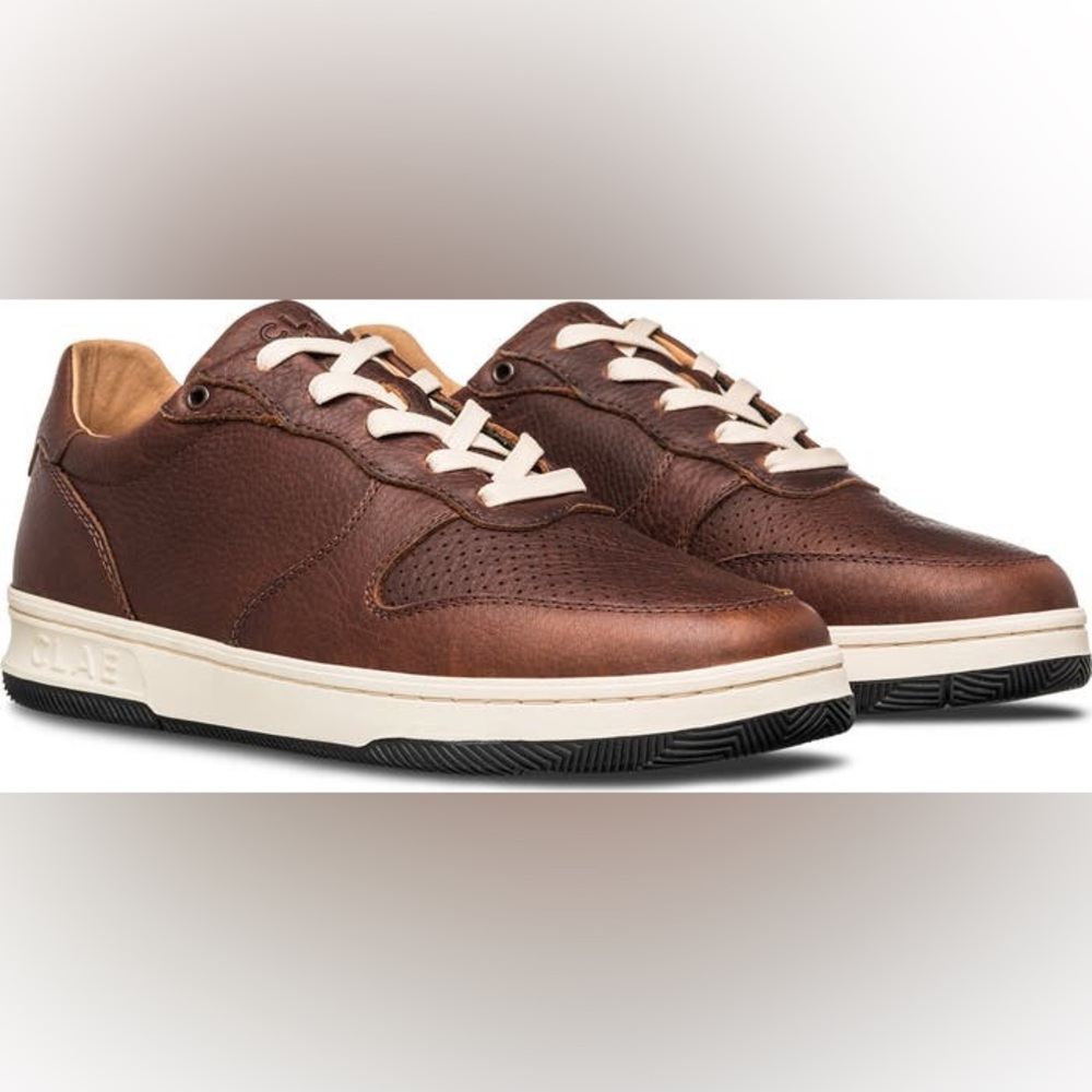 CLAE Malone Sneakers in Cocoa Leather
